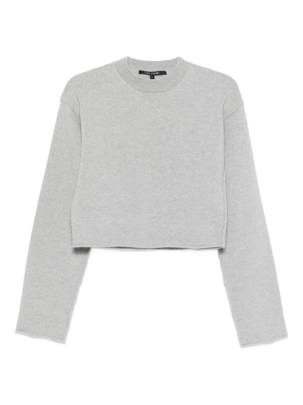 round-neck cropped sweater - 1