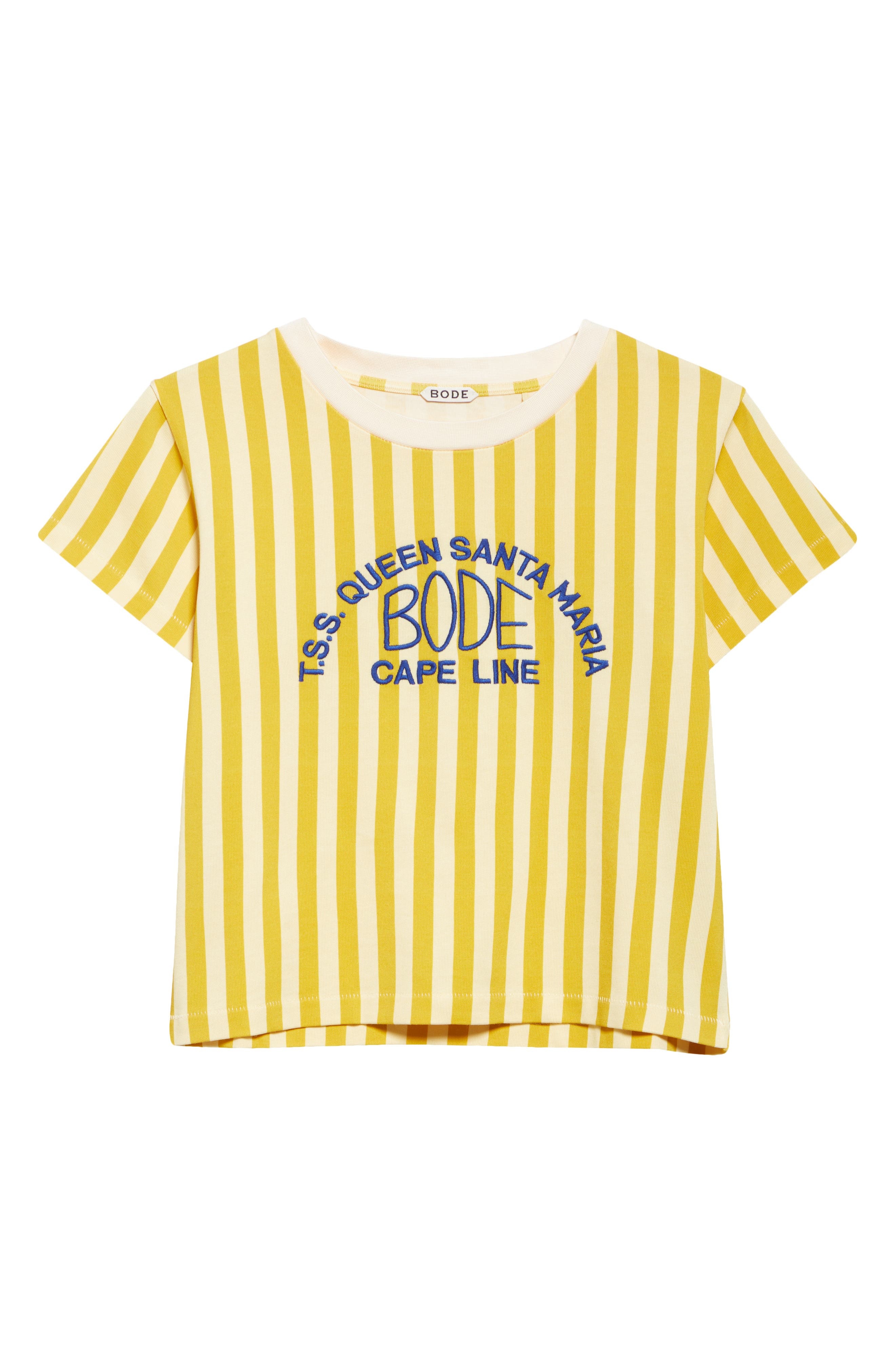 Bode Medalist Embroidered Stripe T-Shirt in Yellow Multi at Nordstrom - 6