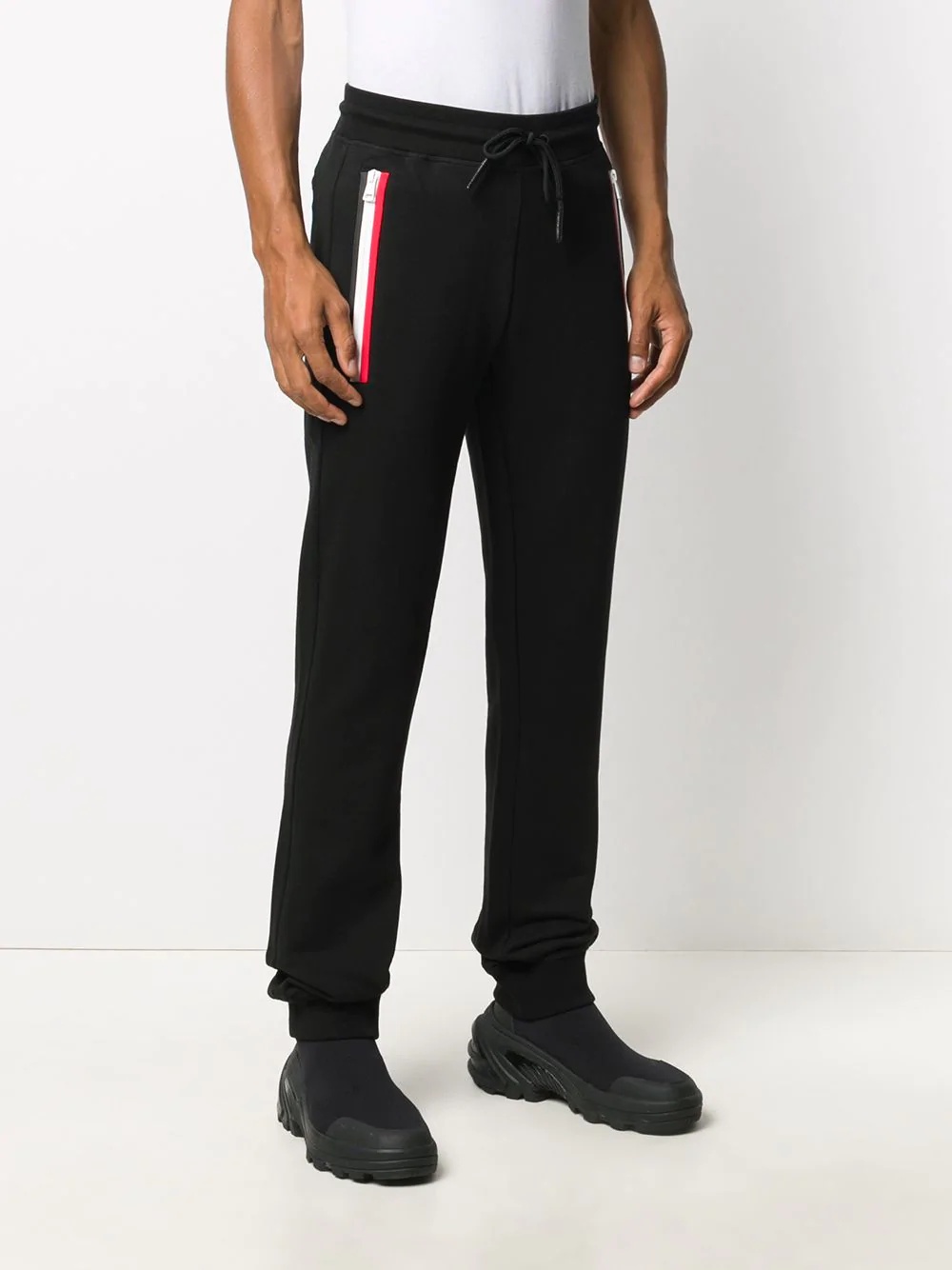 side stripe track pants - 3