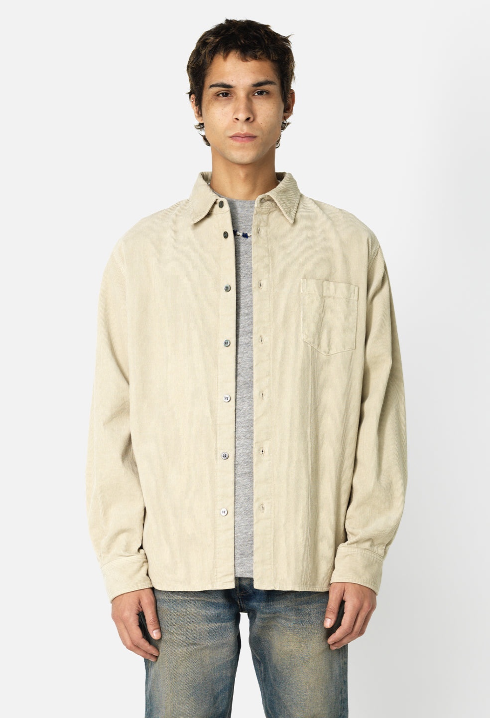 CORDUROY CLOAK BUTTON UP - 3