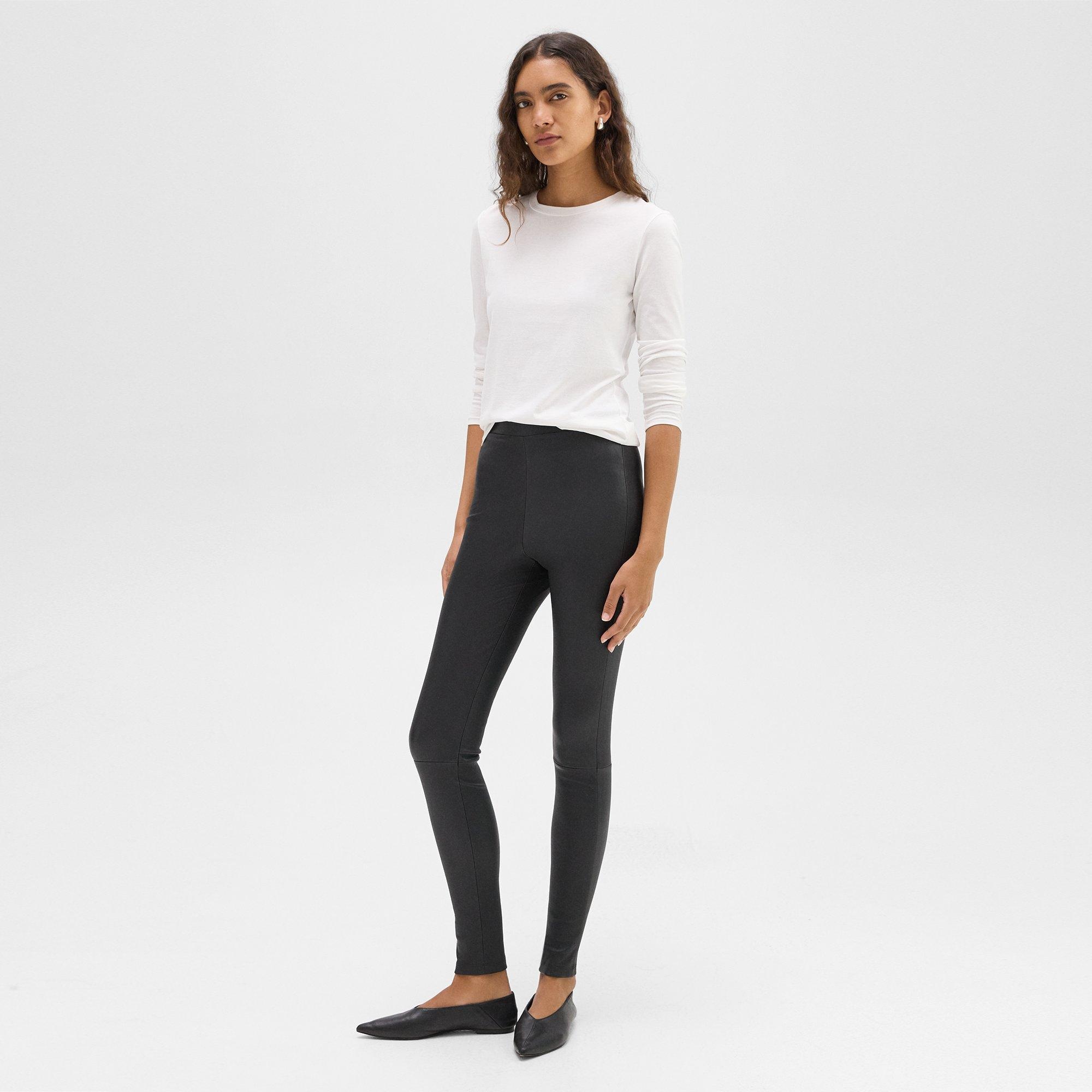 High-Waist Legging in Leather - 3
