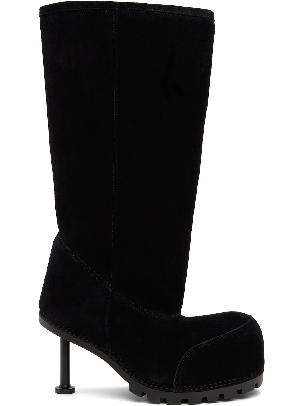 Black Alaska Fur 90mm High Boots - 1
