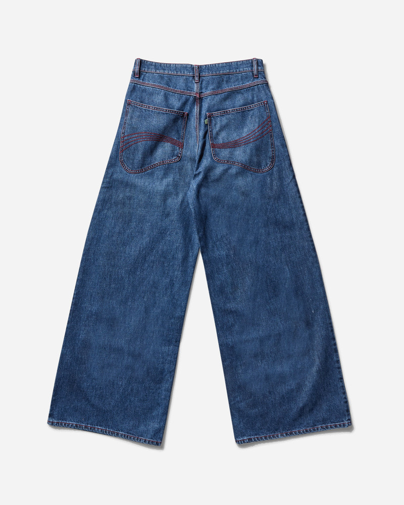 ERL Men's Baggy Indiana Distressed Jeans Dirty Blue outlook