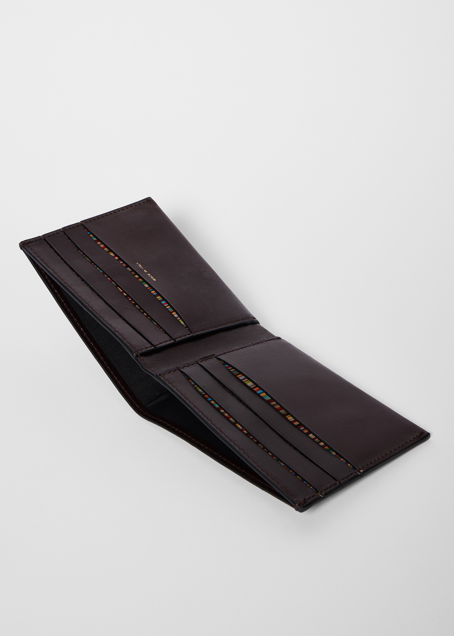 Dark Brown Compact Billfold Leather Wallet - 4