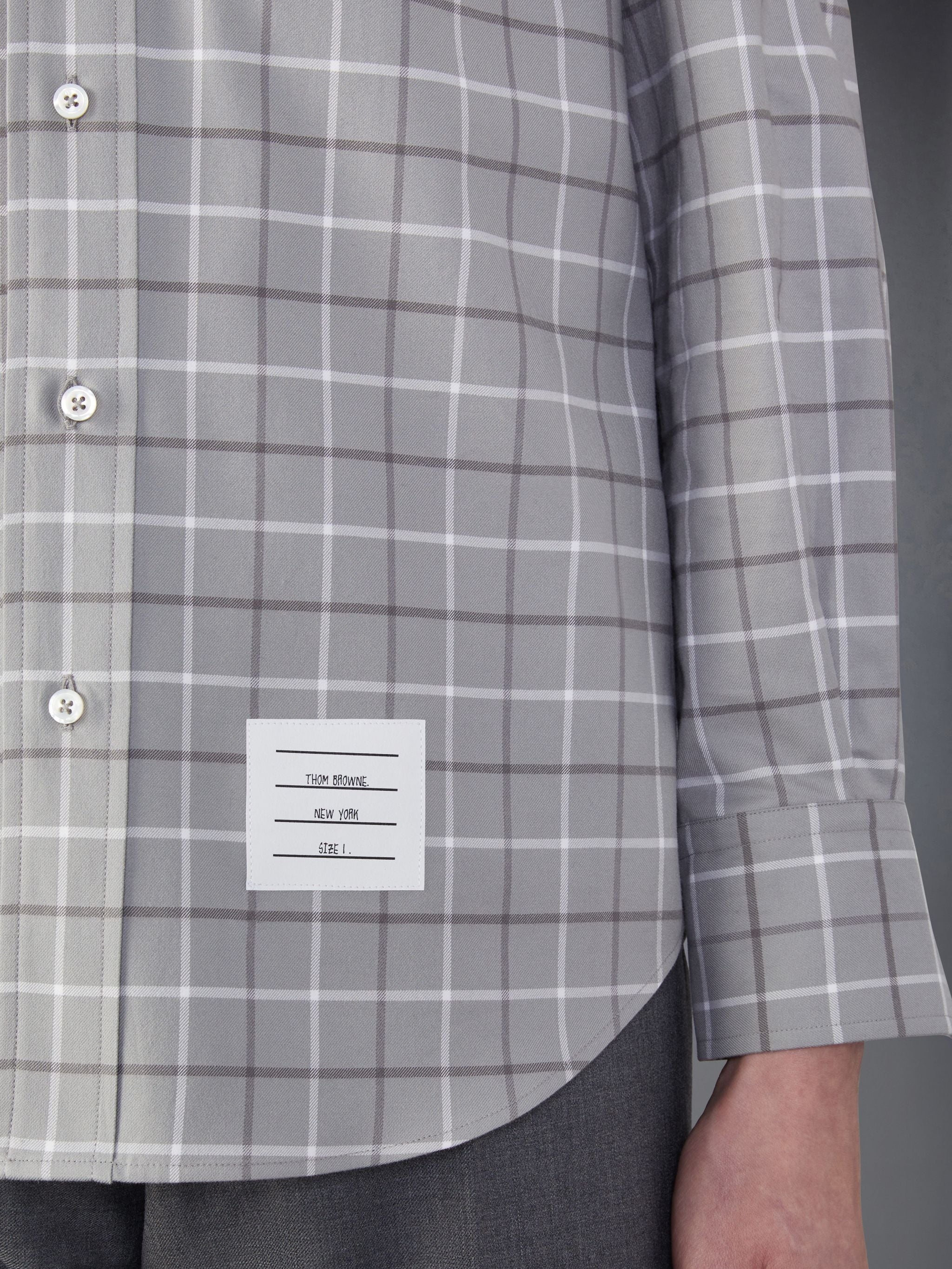Check Cotton Flannel Armband Shirt - 6