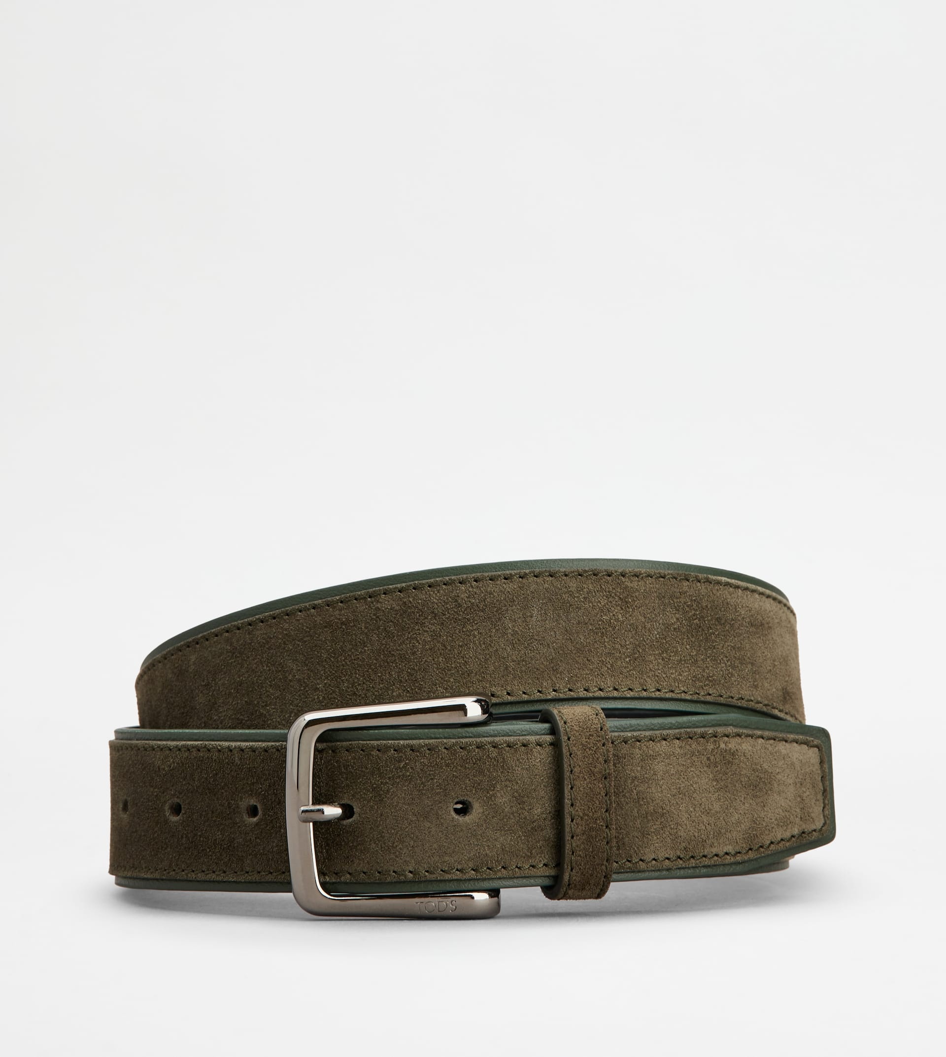 TOD'S BELT IN SUEDE - GREEN - 1