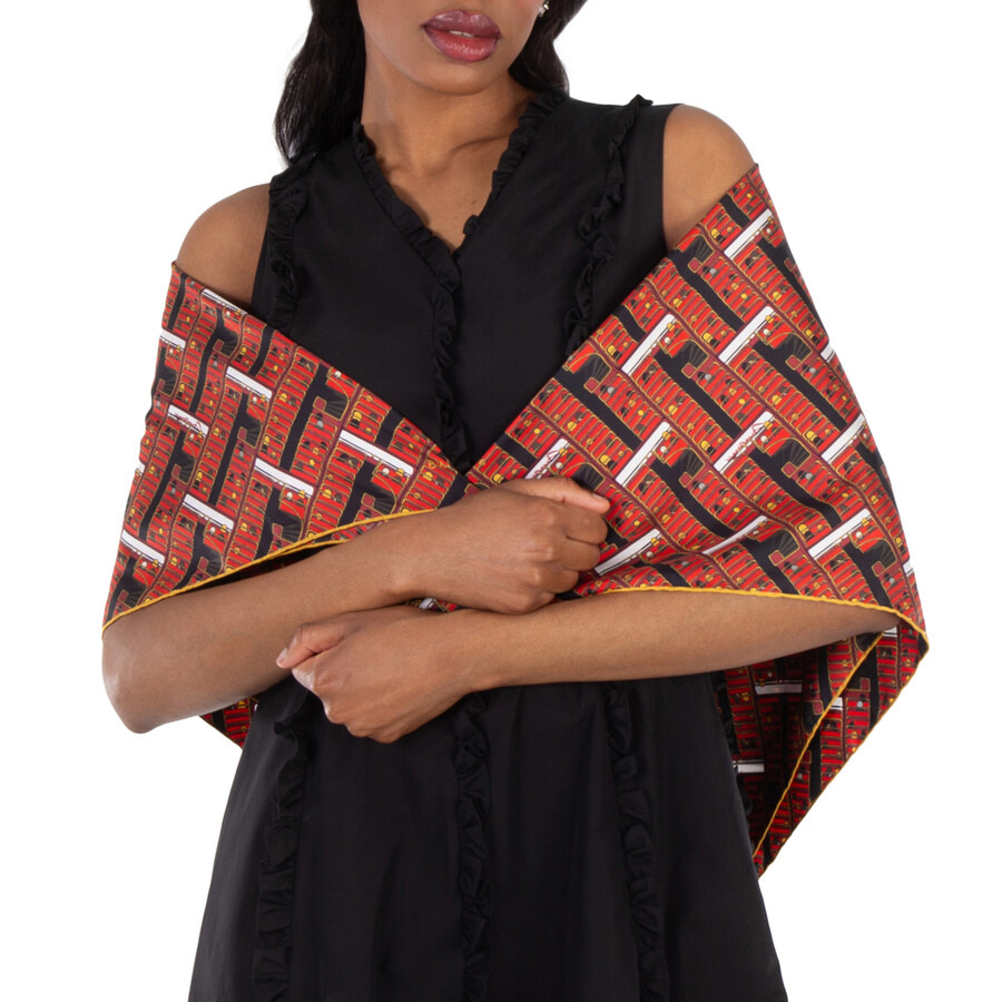Burberry Bus Silk Scarf In Pillar - 2