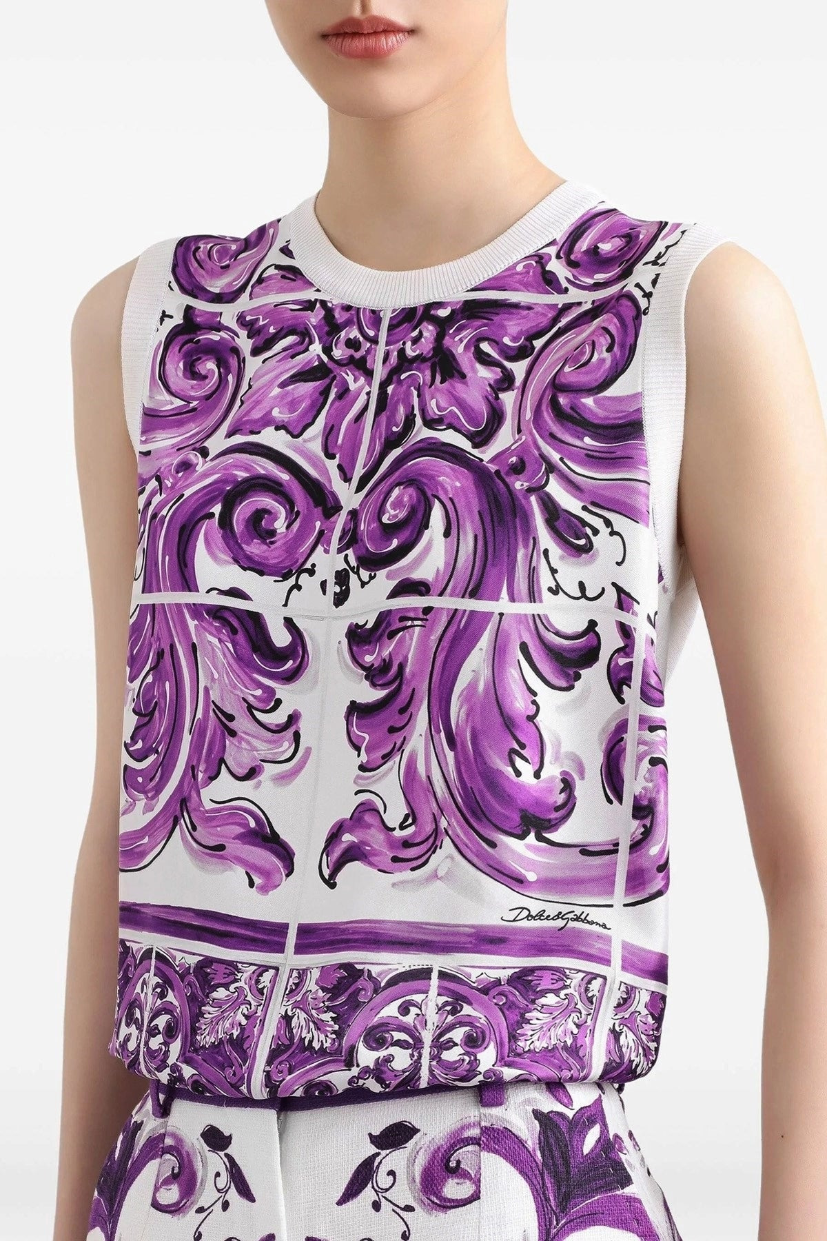 Dolce & Gabbana Women 'Maiolica' Printed Vest - 2