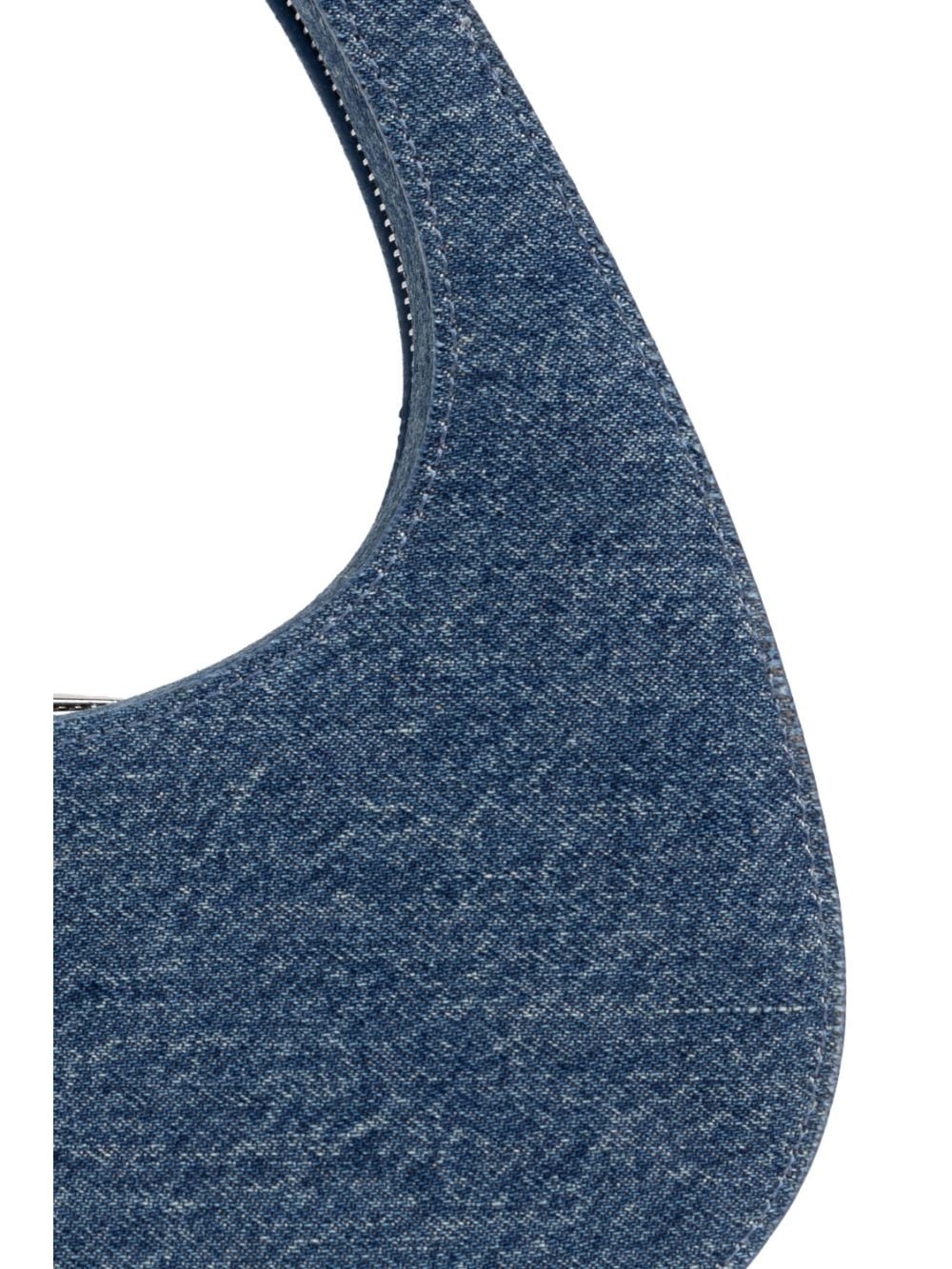 Swipe denim shoulder bag - 6