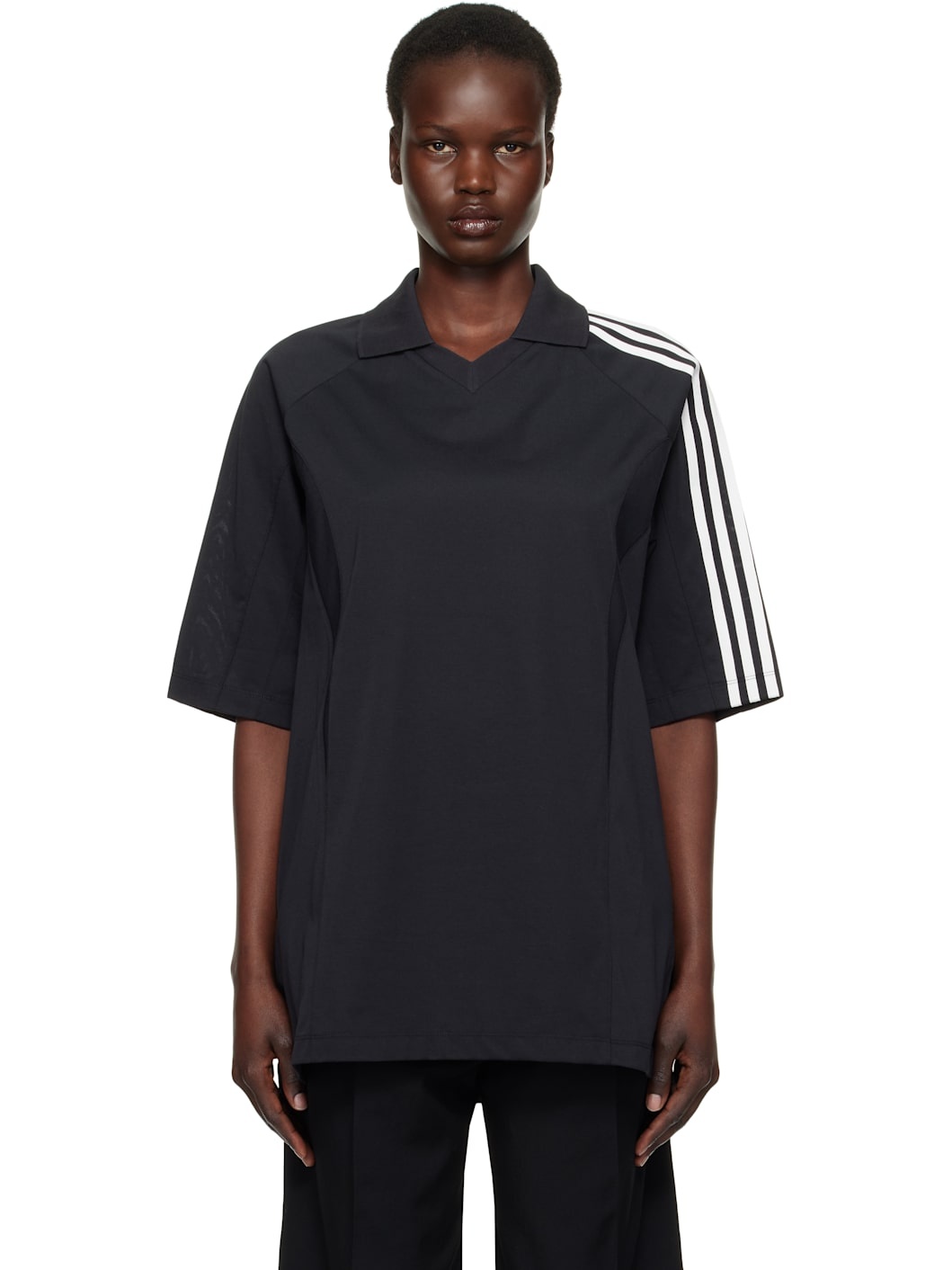 Black Cut Line Polo - 1