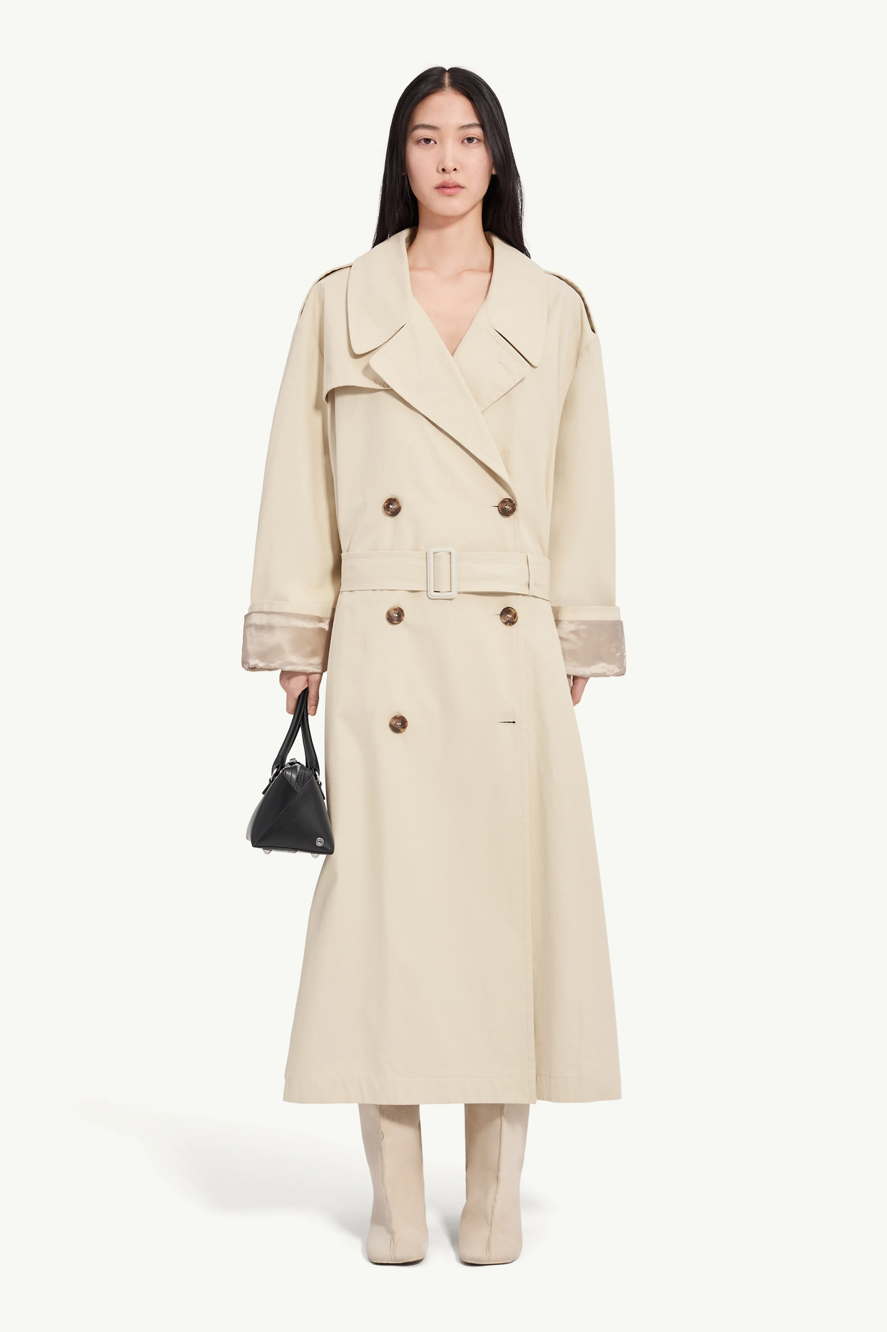 Cotton twill trench coat - 1