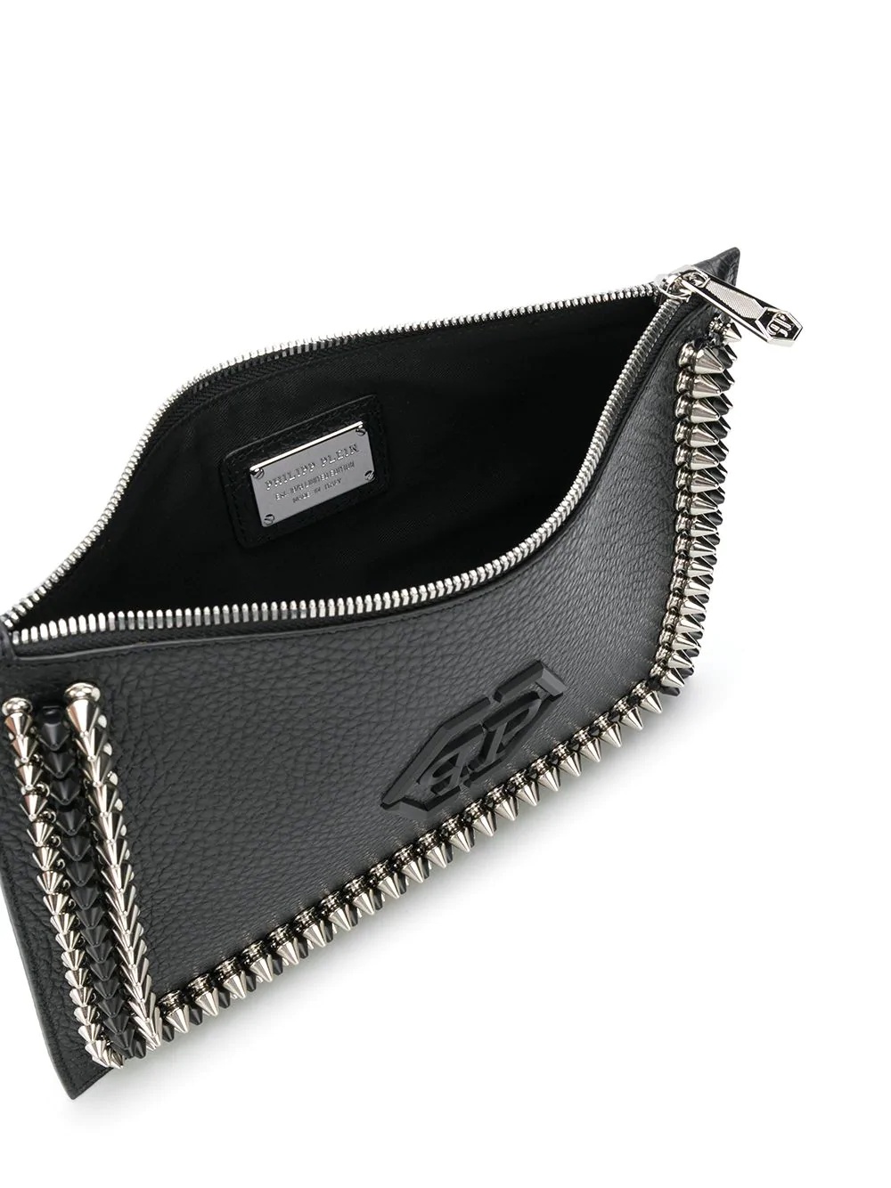 flat studded clutch bag - 5