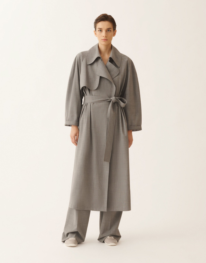 Trench coat in lightweight bi-stretch wool 3