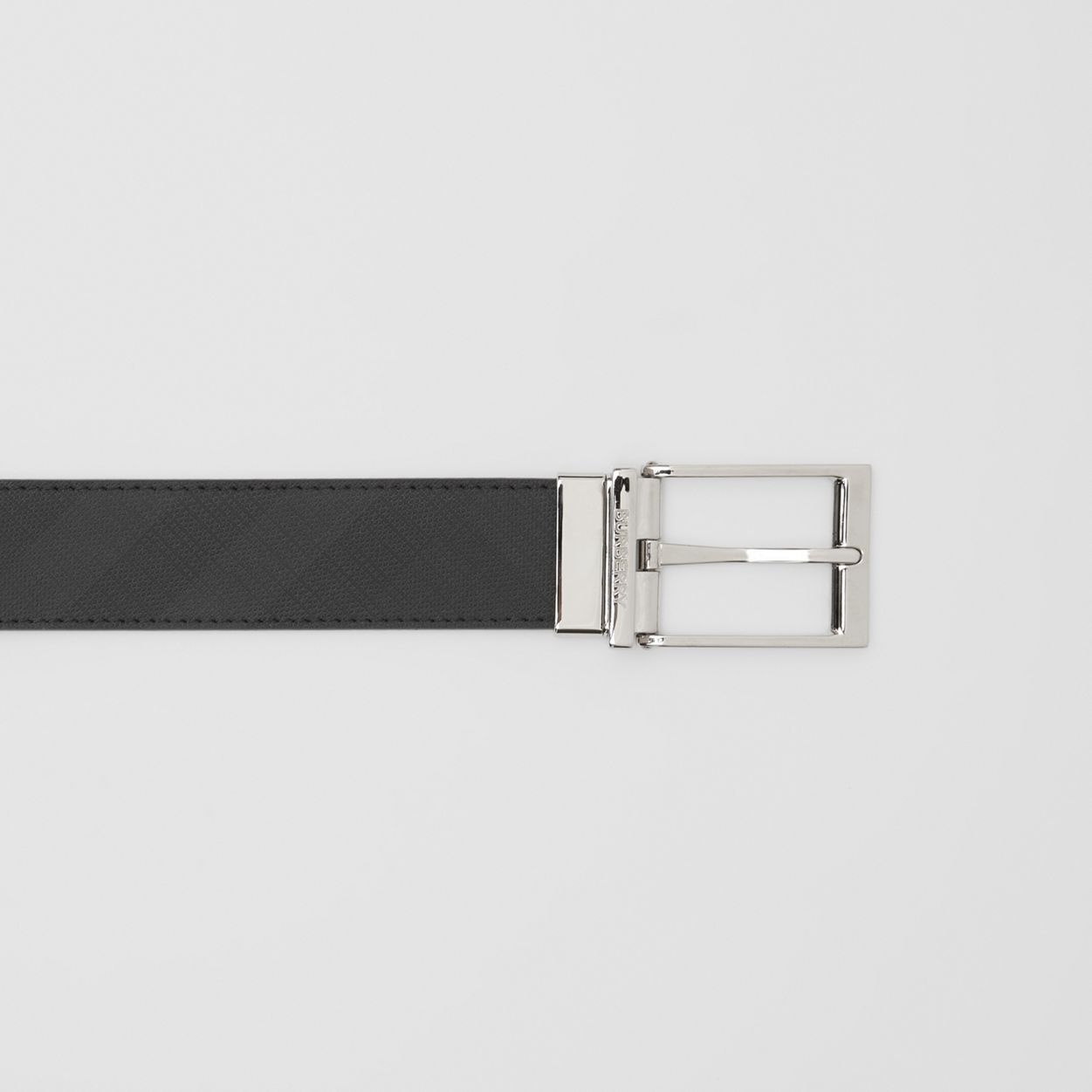 Reversible London Check and Leather Belt - 2