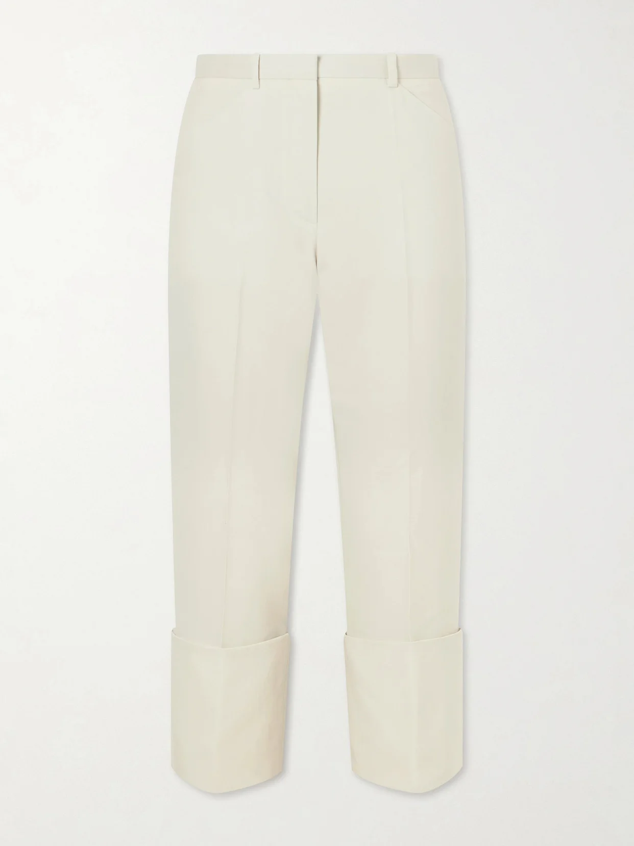 Ramie-blend Twill Straight-leg Pants - 1