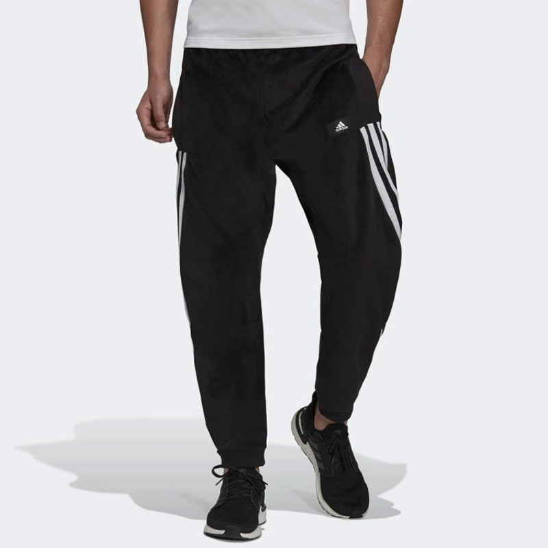 adidas Men's adidas Bundle Feet Stripe Sports Pants/Trousers/Joggers Black H47893 outlook