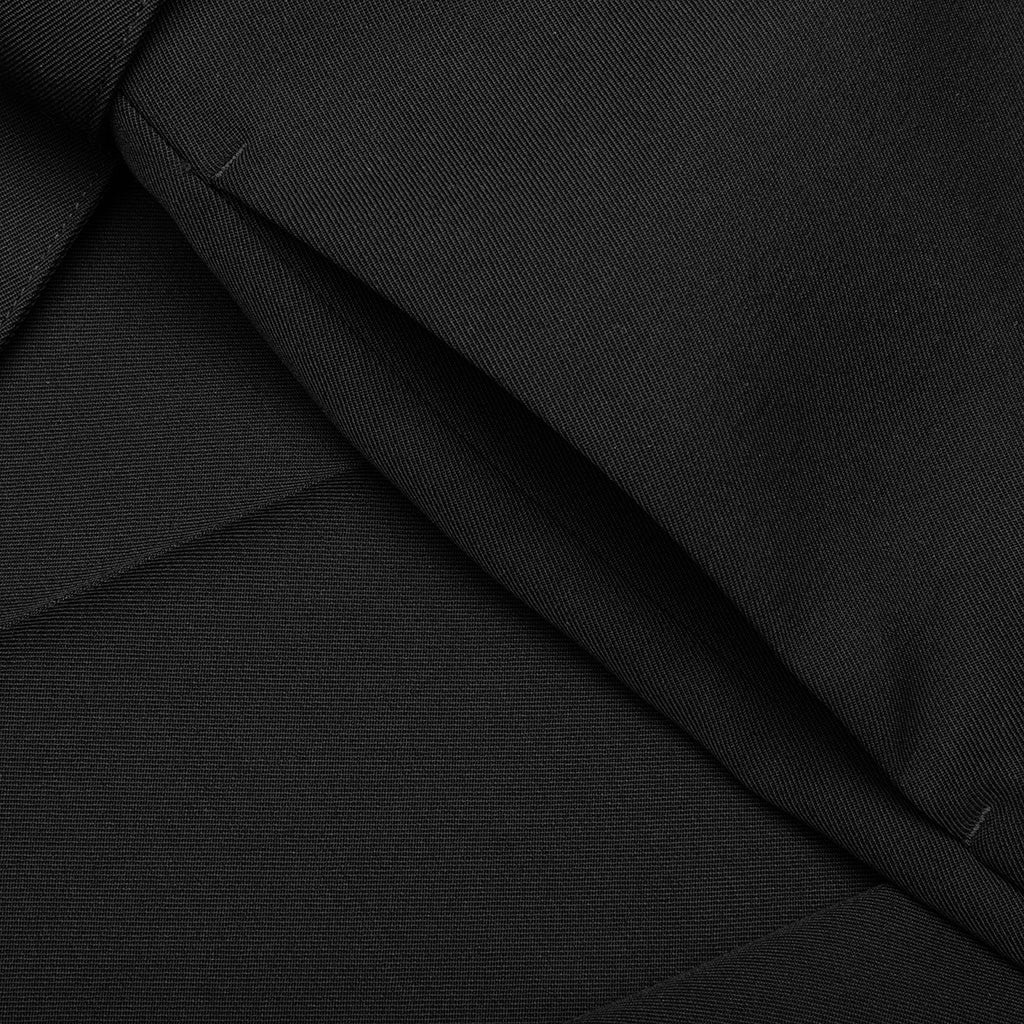 GABARDINE BELTED TROUSERS - BLACK - 4