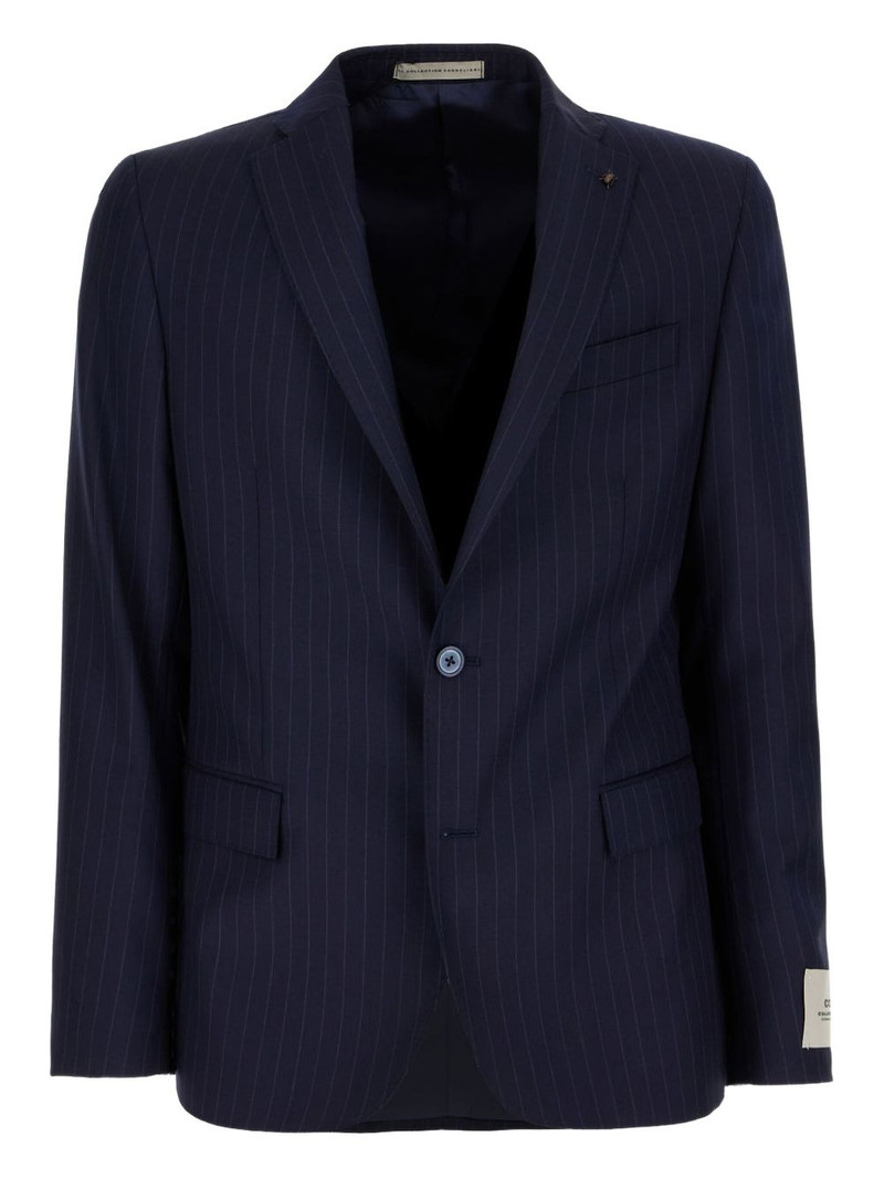 CORNELIANI pinstripe buttoned suit outlook
