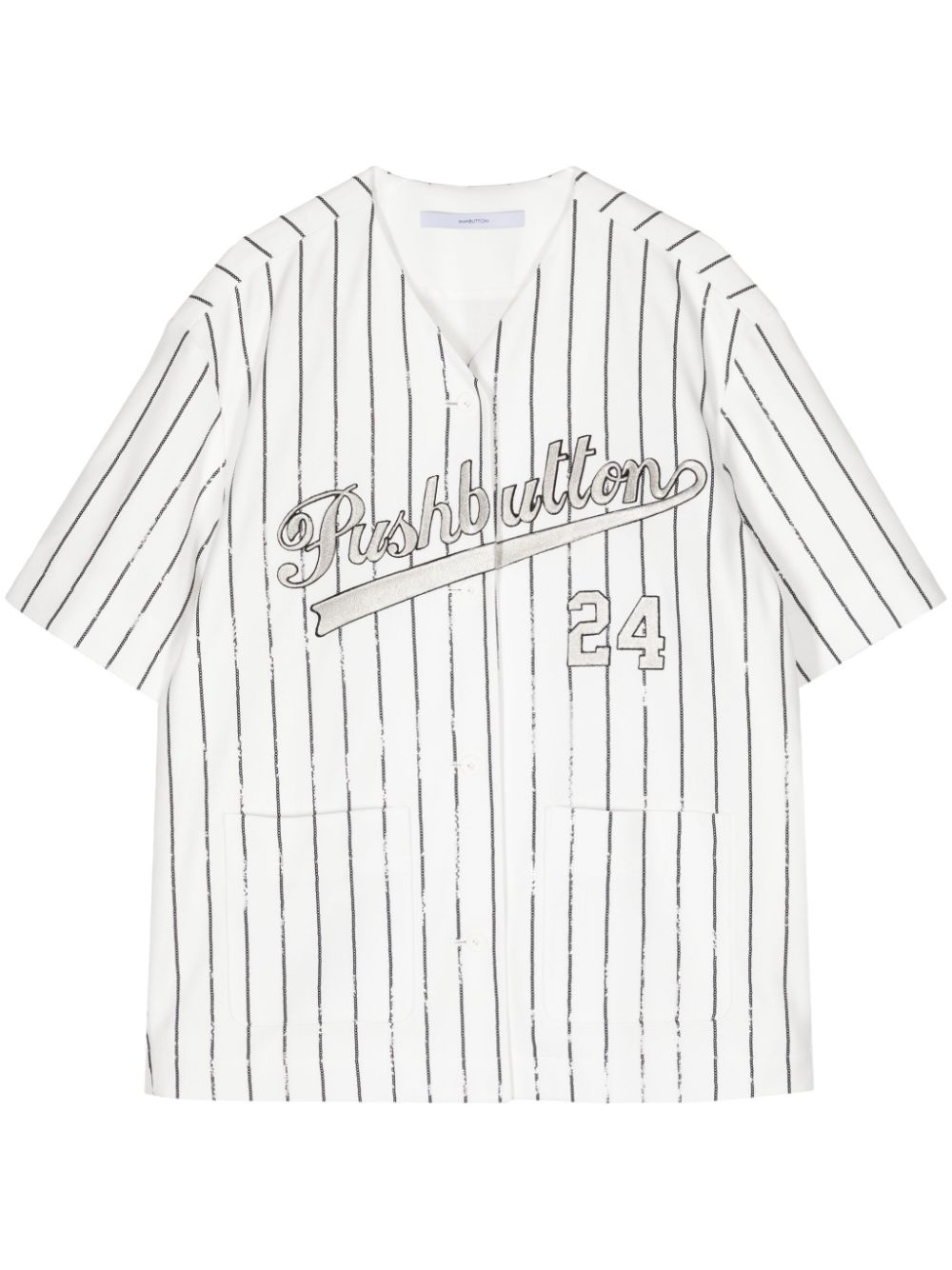 logo-print striped T-shirt - 1