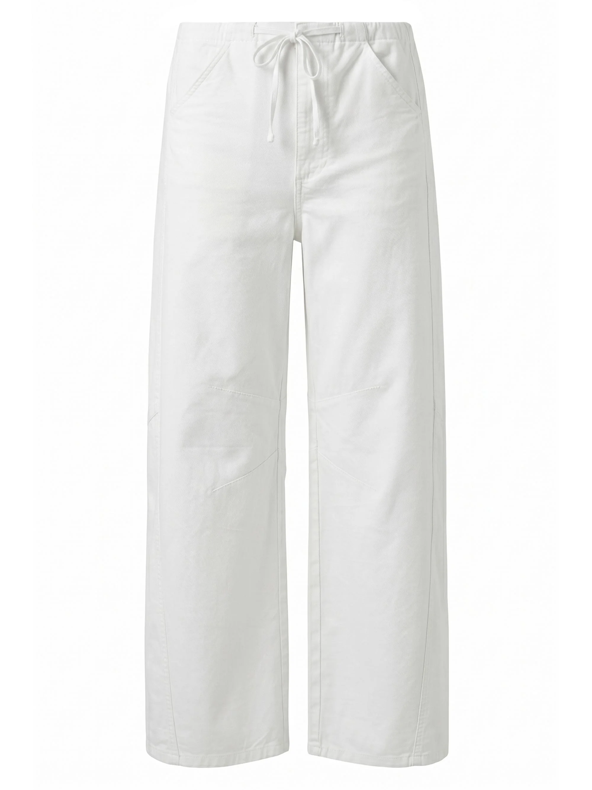Women's The Bowie Wide-Leg Drawstring Pants - White - 1