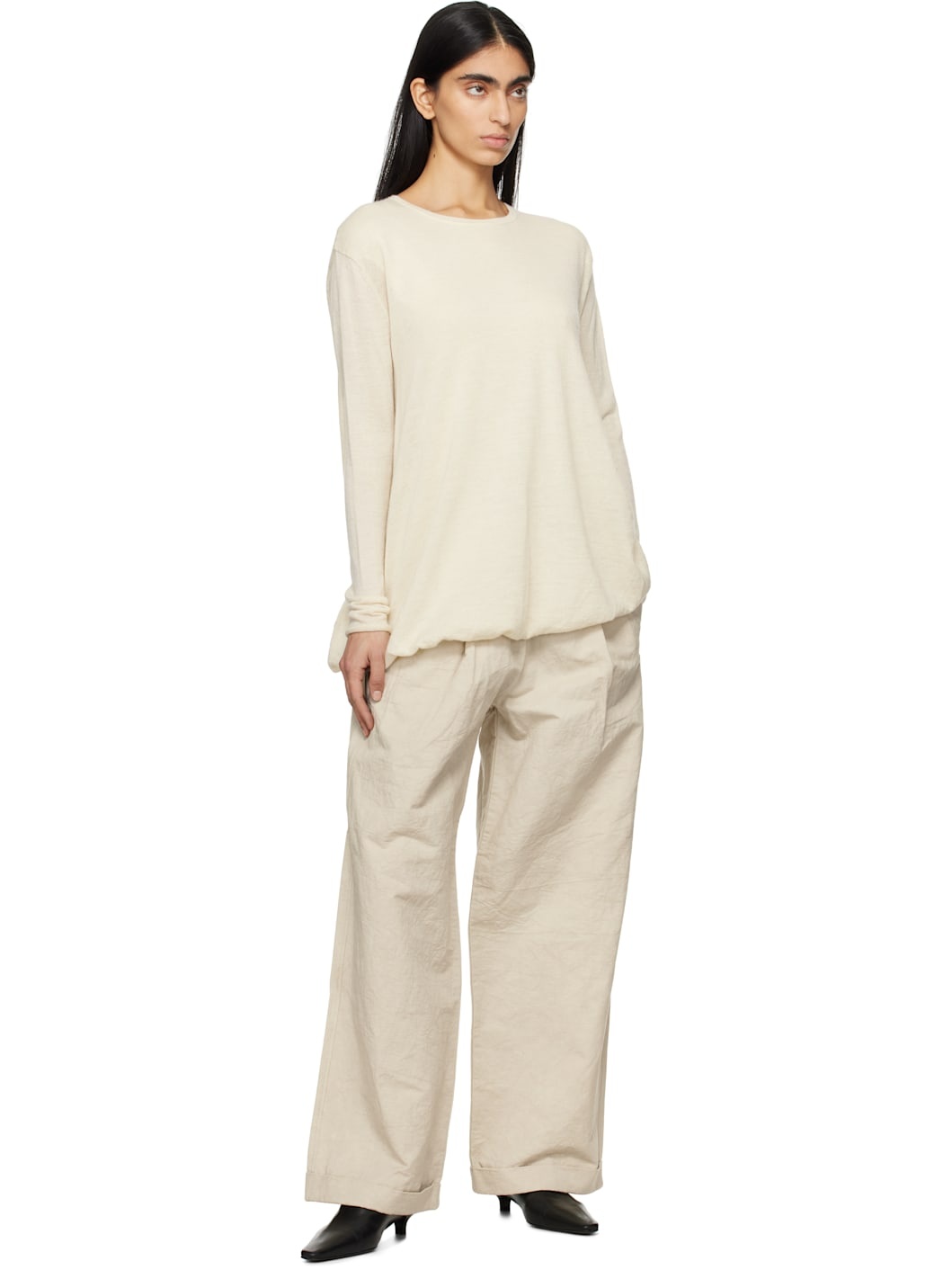 Beige Tall Trousers - 4