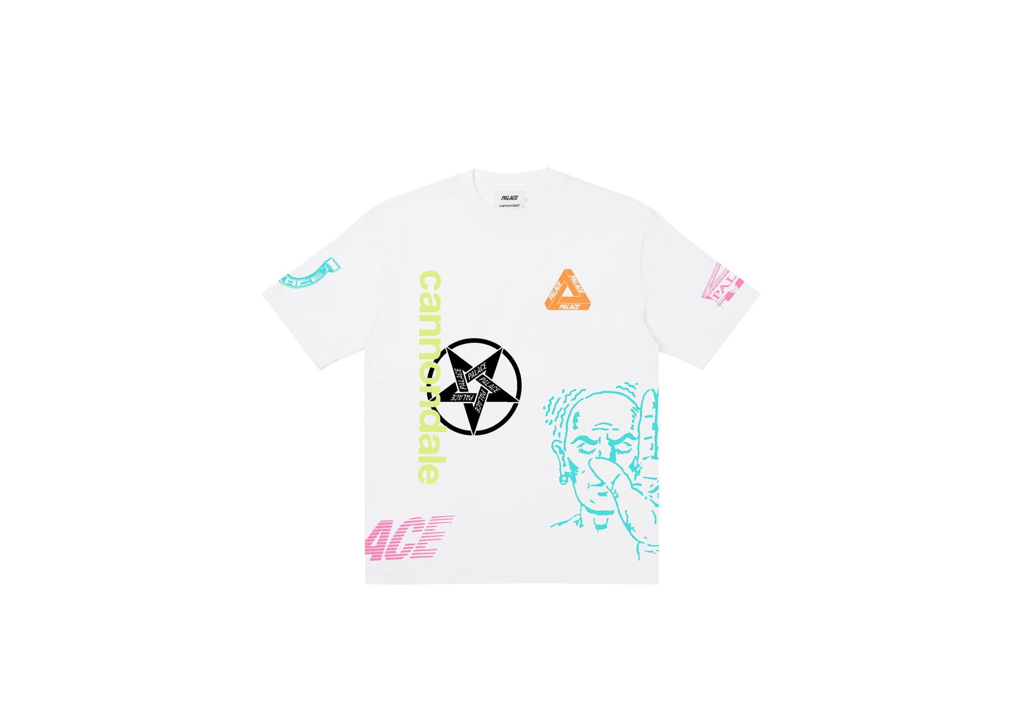 PALACE CANNONDALE MAD BOY T-SHIRT WHITE - 1