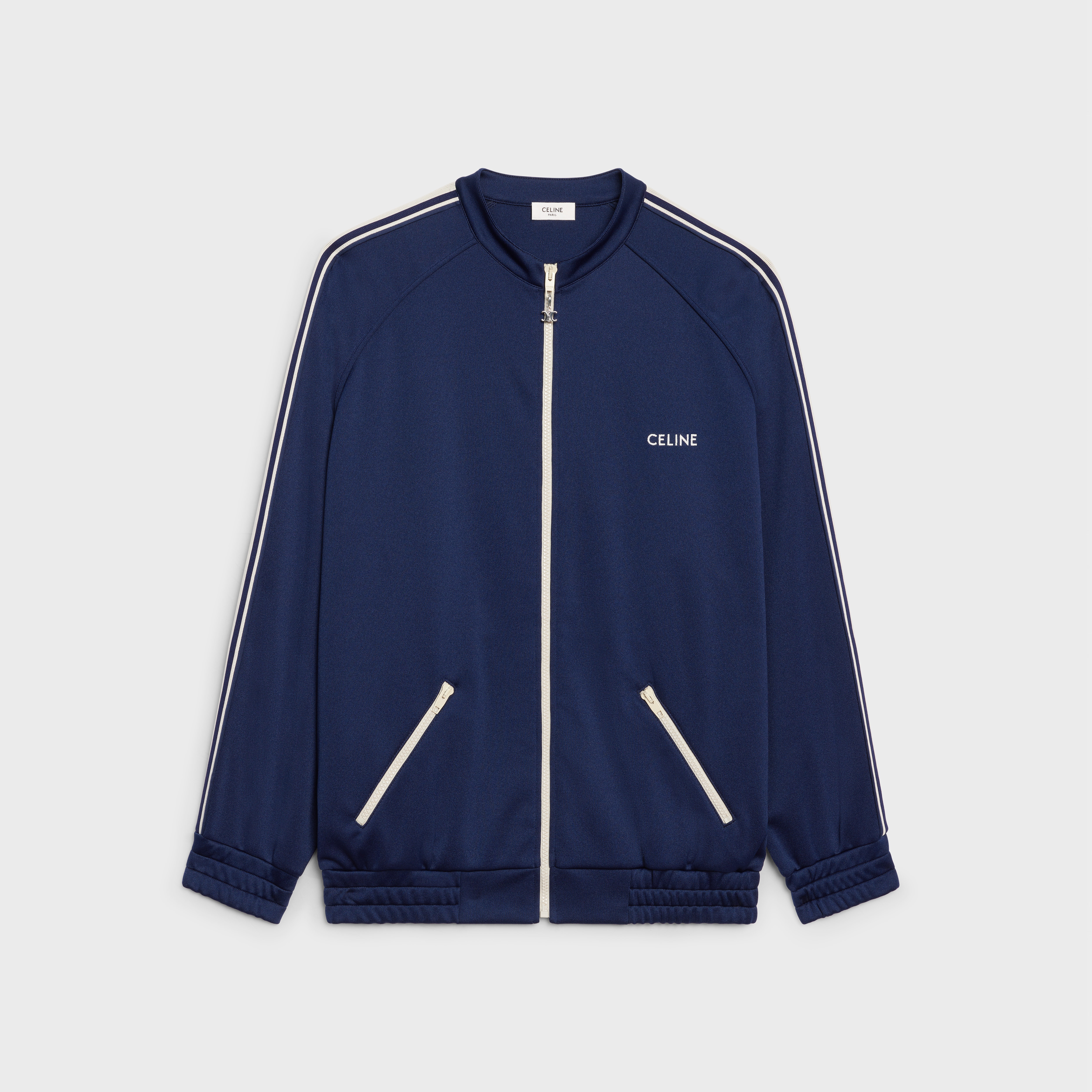 LOOSE DOUBLE-FACED JERSEY SWEATSHIRT WITH ZIP - 1