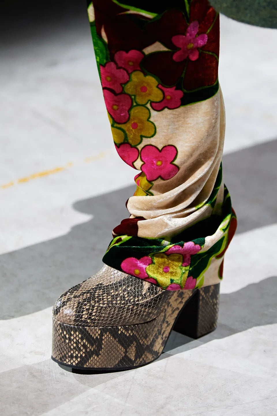 zOthers - Dries Van Noten python texture calfskin platform boots 39 - 3