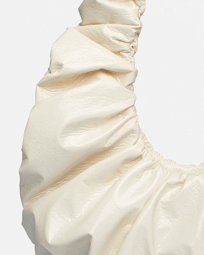 Nanushka ANJA - Ruched patent alt-leather shoulder bag - Cream outlook