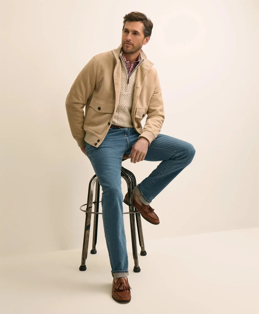 Suede Bomber Jacket - 1