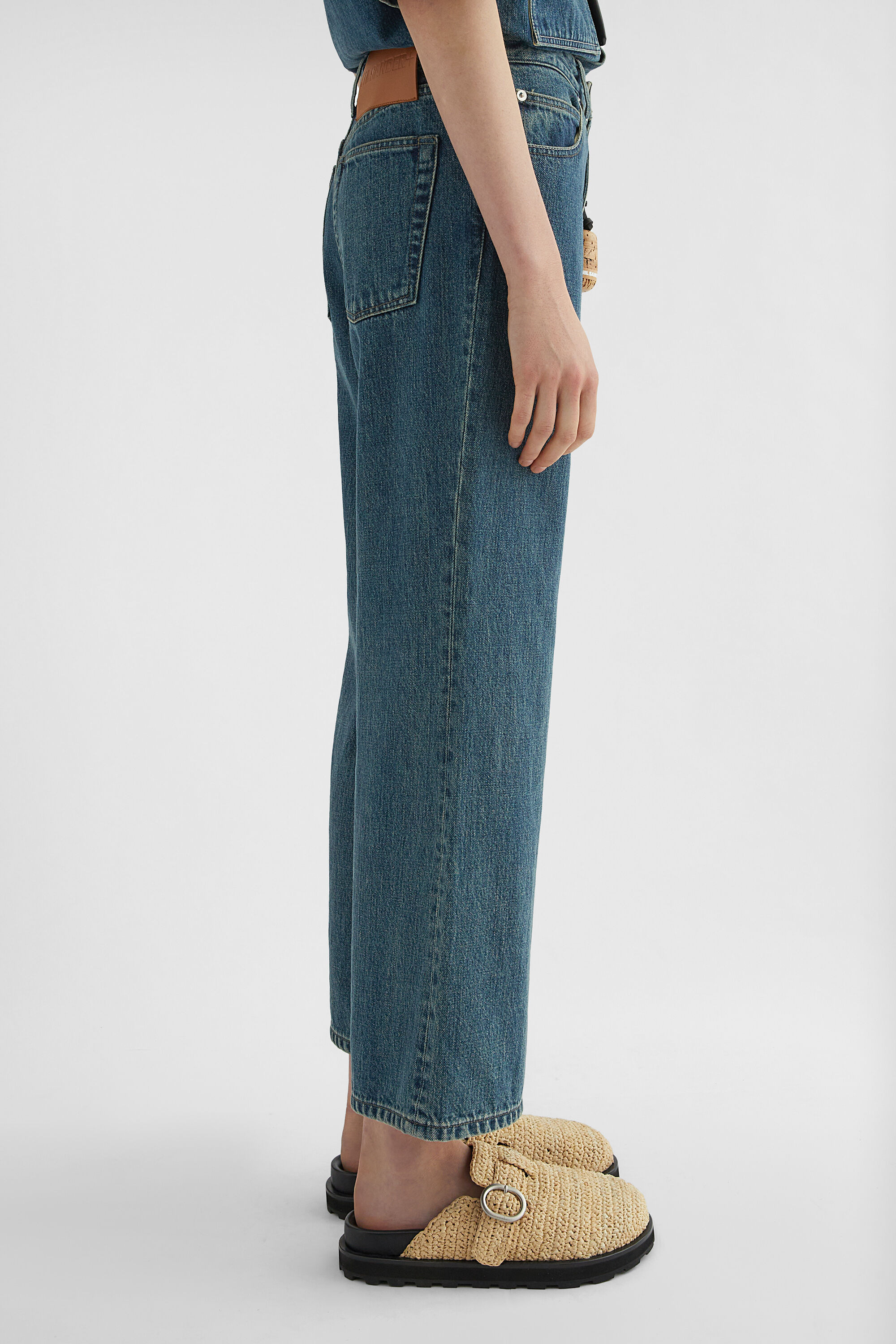 Flared Denim Trousers - 7