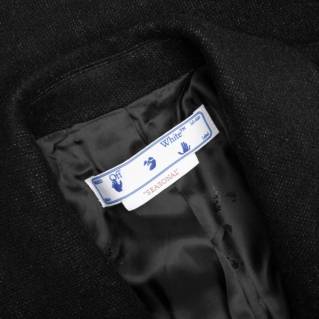 OFF-WHITE C/O VIRGIL ABLOH GRAFF WOOL SKATE SB COAT - BLACK/WHITE - 4