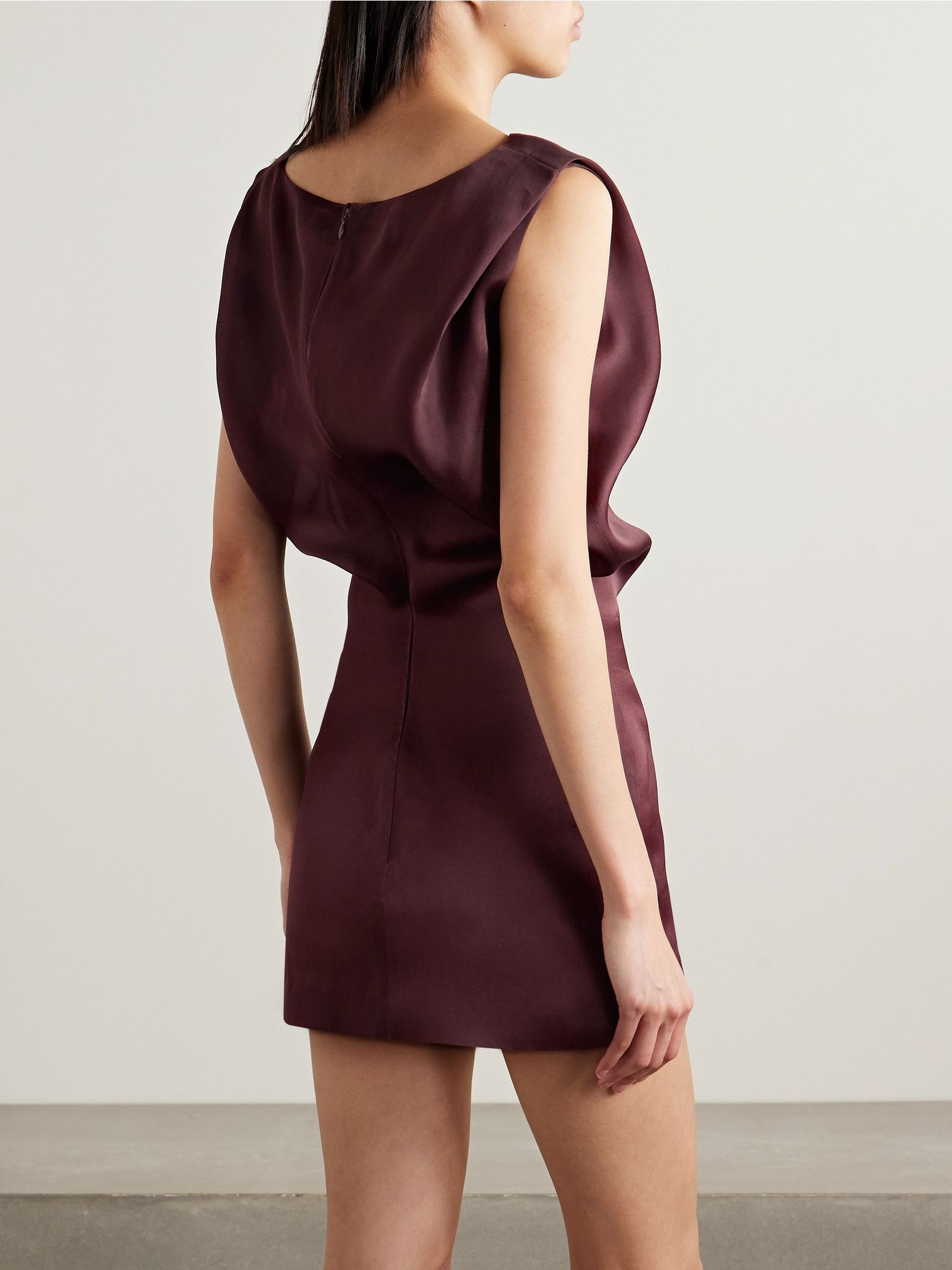 Toma silk-organza tunic Burgundy - 4