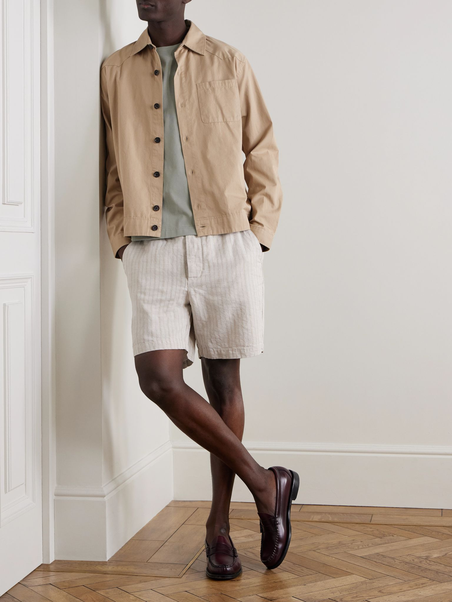 Witley Cotton-Twill Shirt Jacket Beige - 2