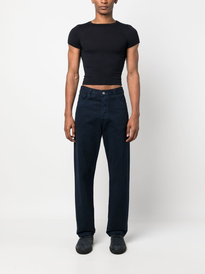 extreme cashmere rainbow-stitch fine-ribbed T-shirt outlook