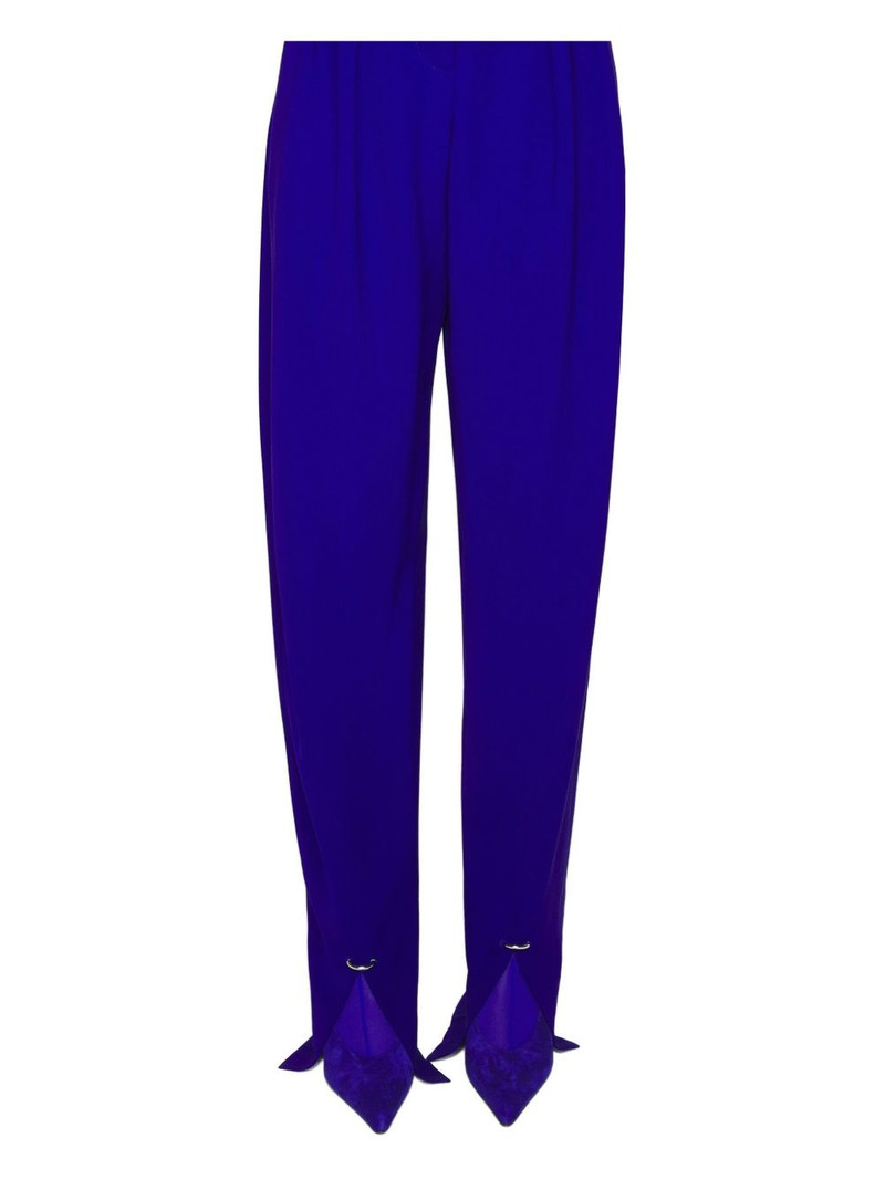 pleated split-hem trousers 1