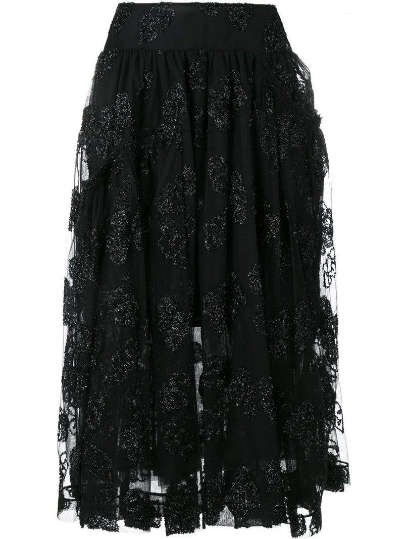 jacquard tulle midi skirt 1