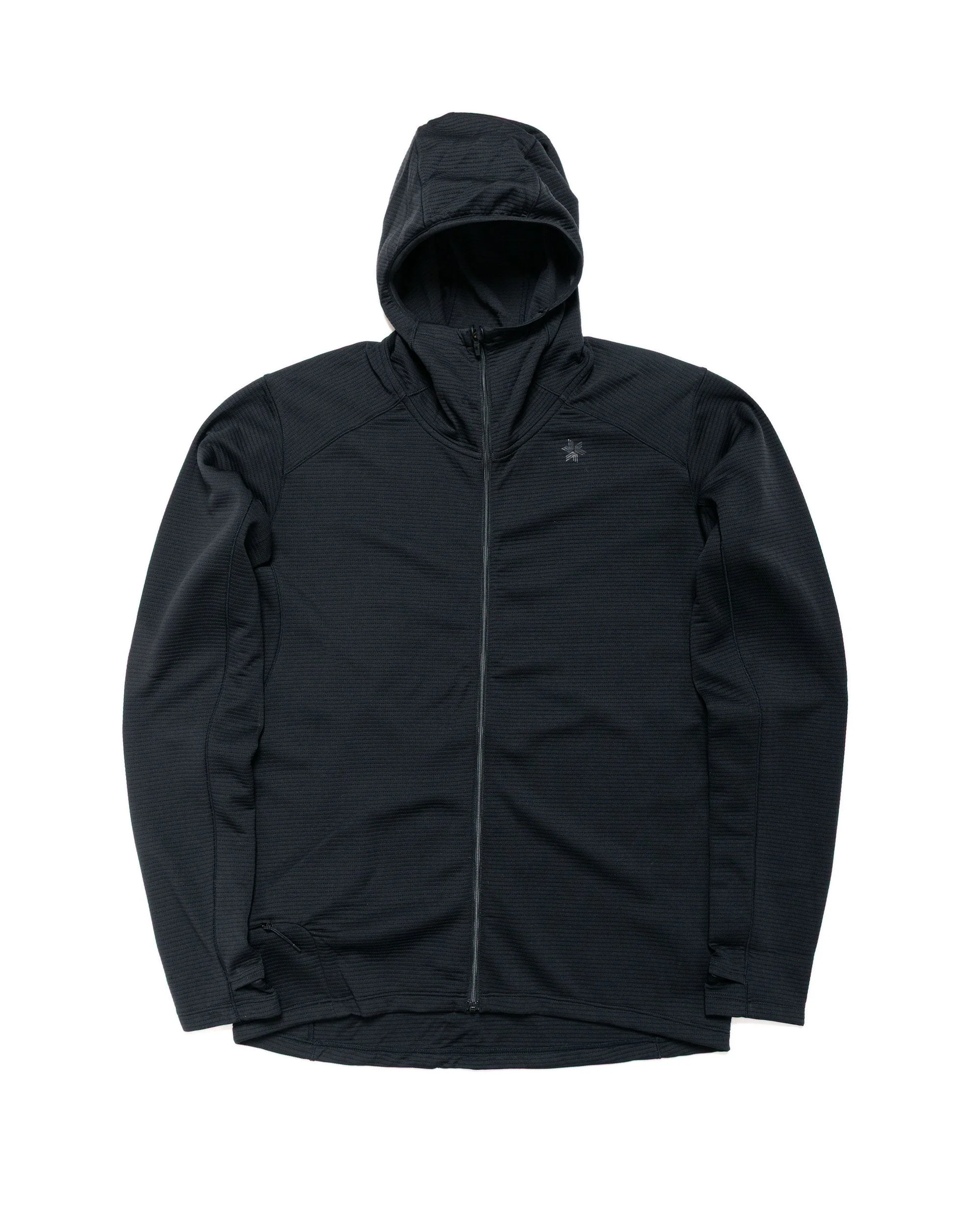 Dual Layered L/S Hoodie Black - 1