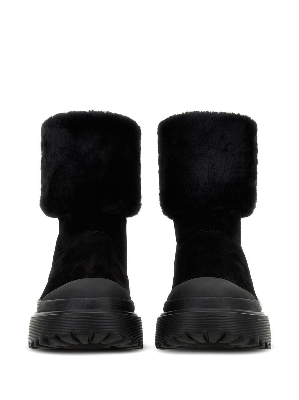 faux-fur suede boots - 5