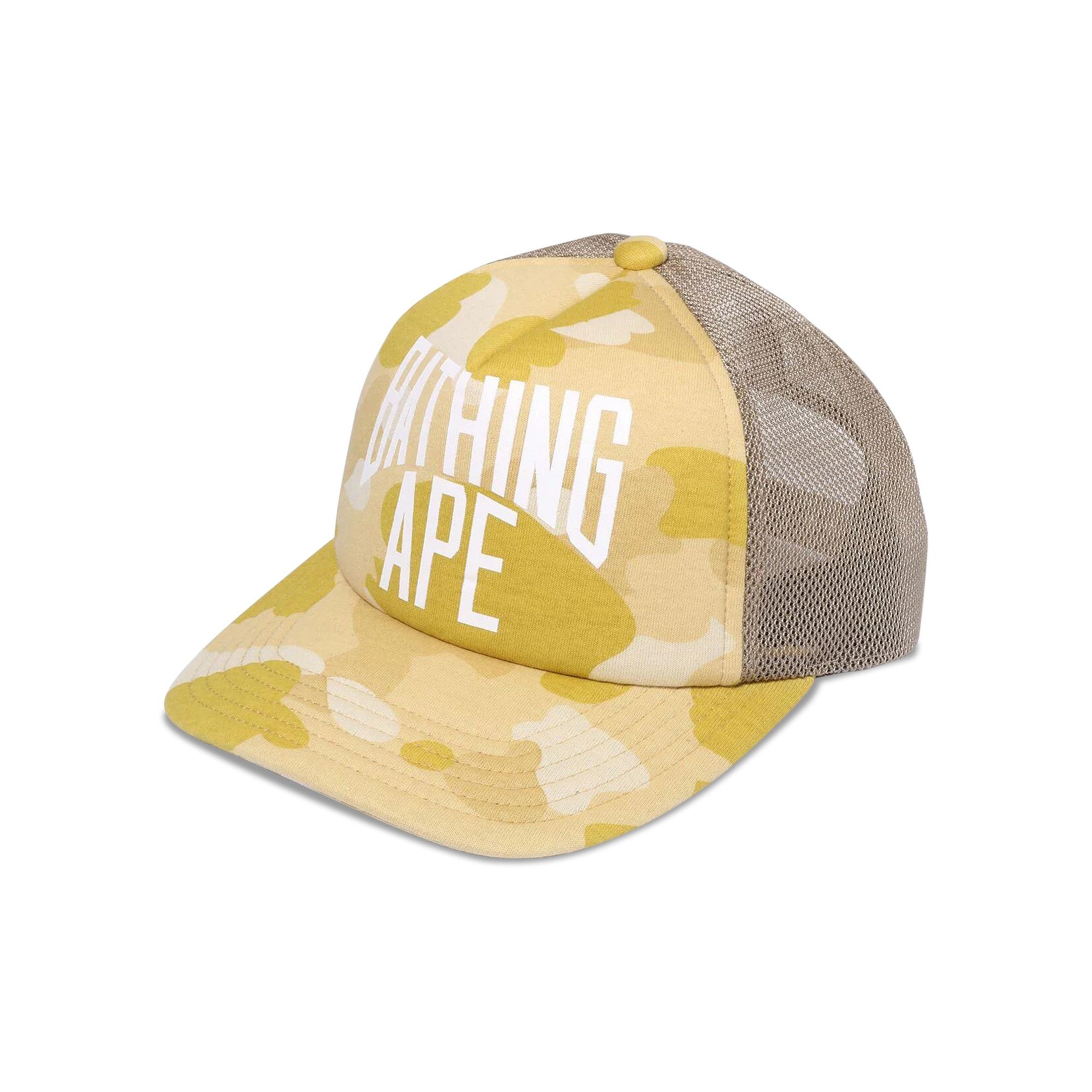 BAPE Color Camo NYC Logo Mesh Cap 'Yellow' - 3