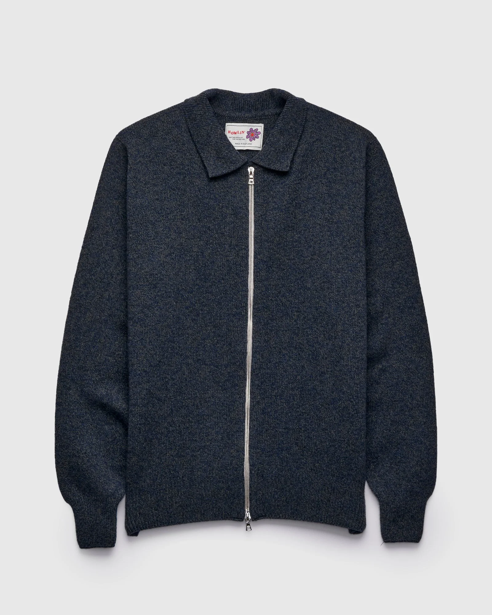 "High Pressure" Wool Zip Cardigan in Cosmo Mix - 1