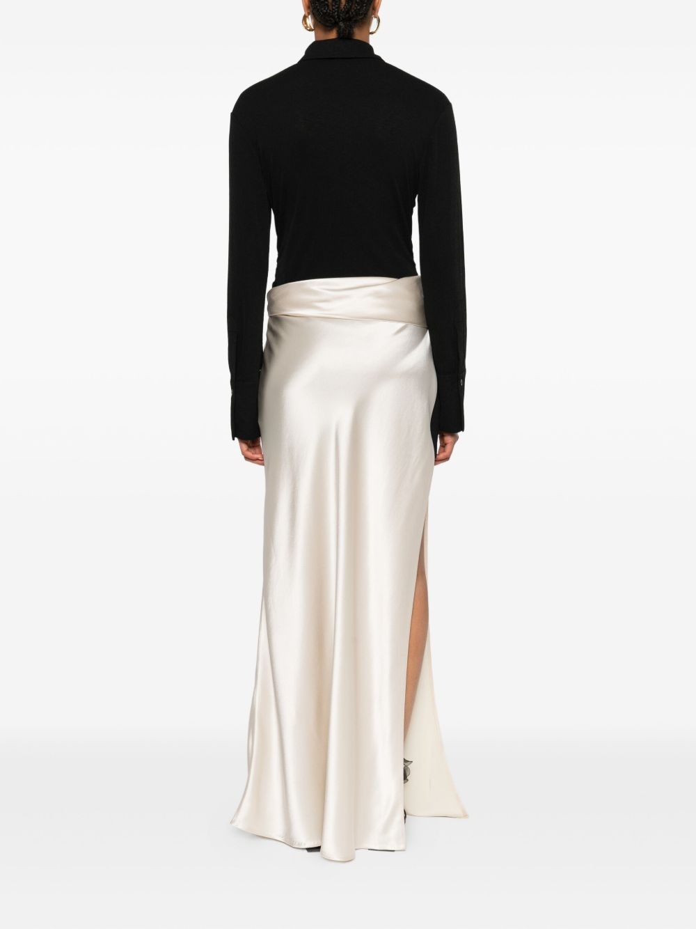 satin-slip maxi dress - 4