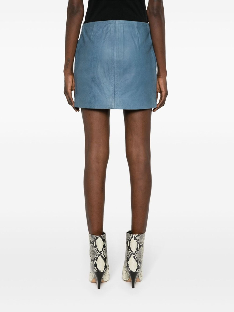 Perla leather miniskirt 4