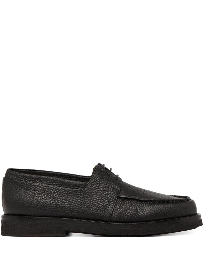 pebble-grain leather boat shoes 1