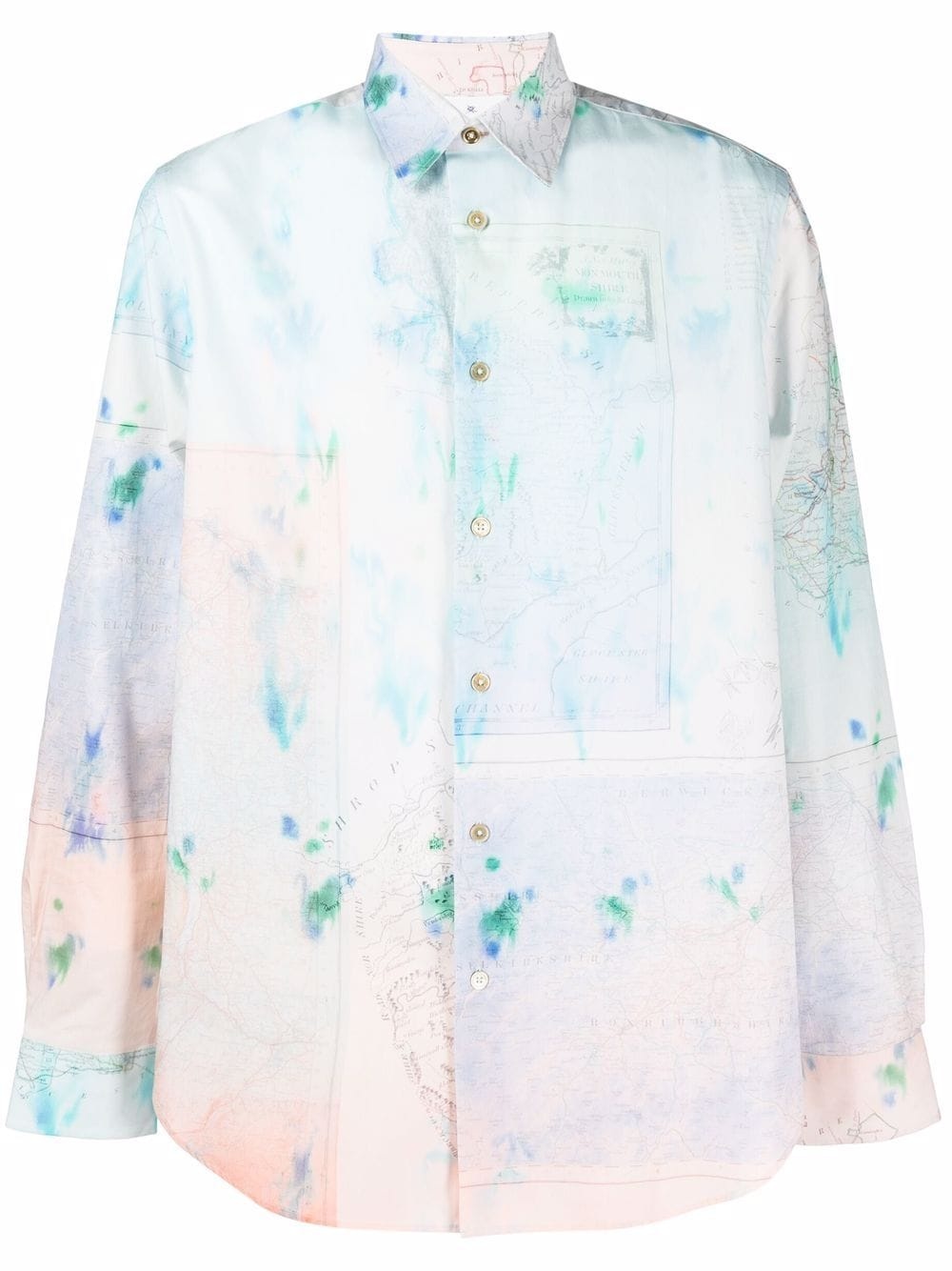 tie dye print shirt - 1