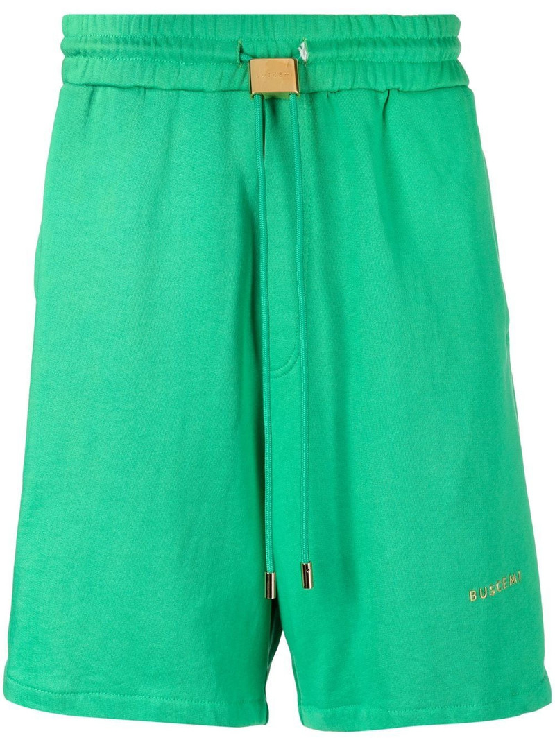 embroidered-logo cotton track shorts 1