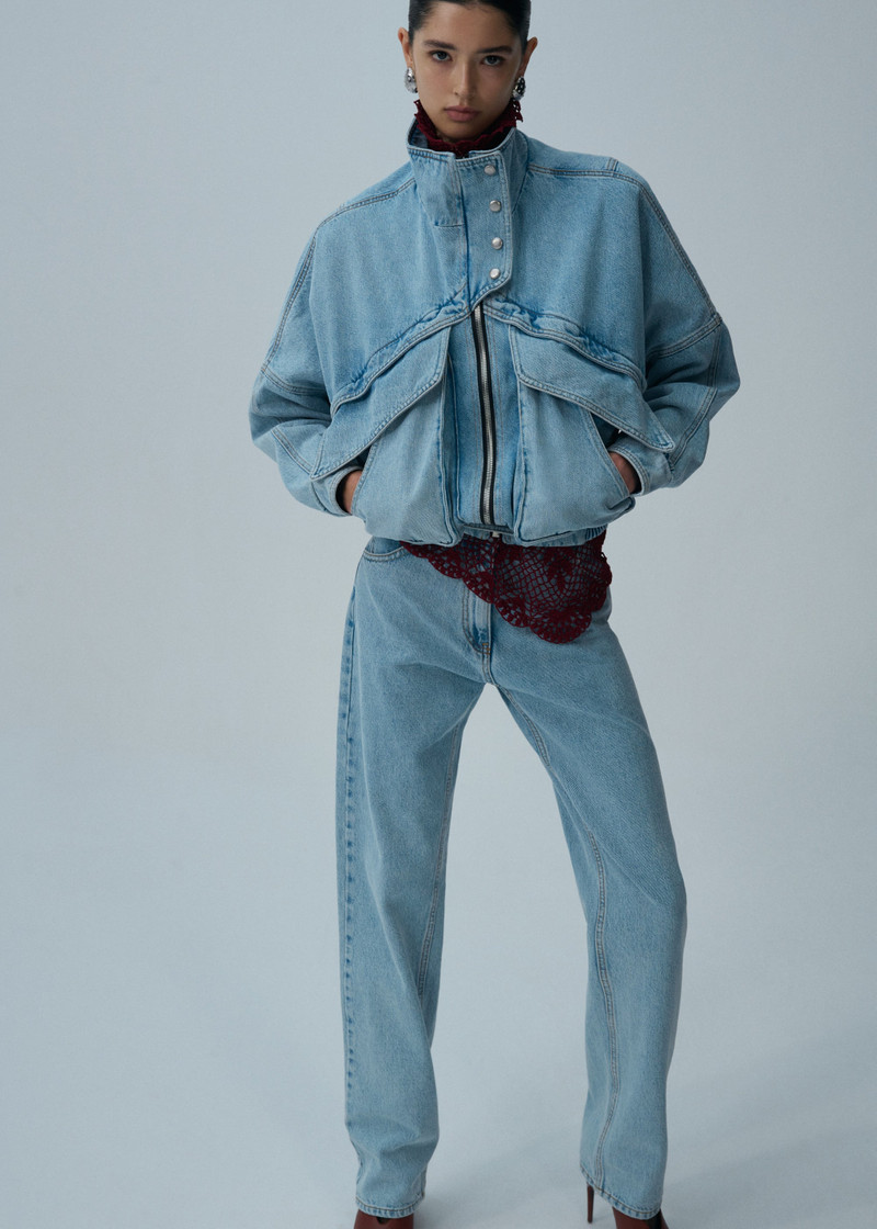 MAGDA BUTRYM Straight leg denim pants in light blue outlook