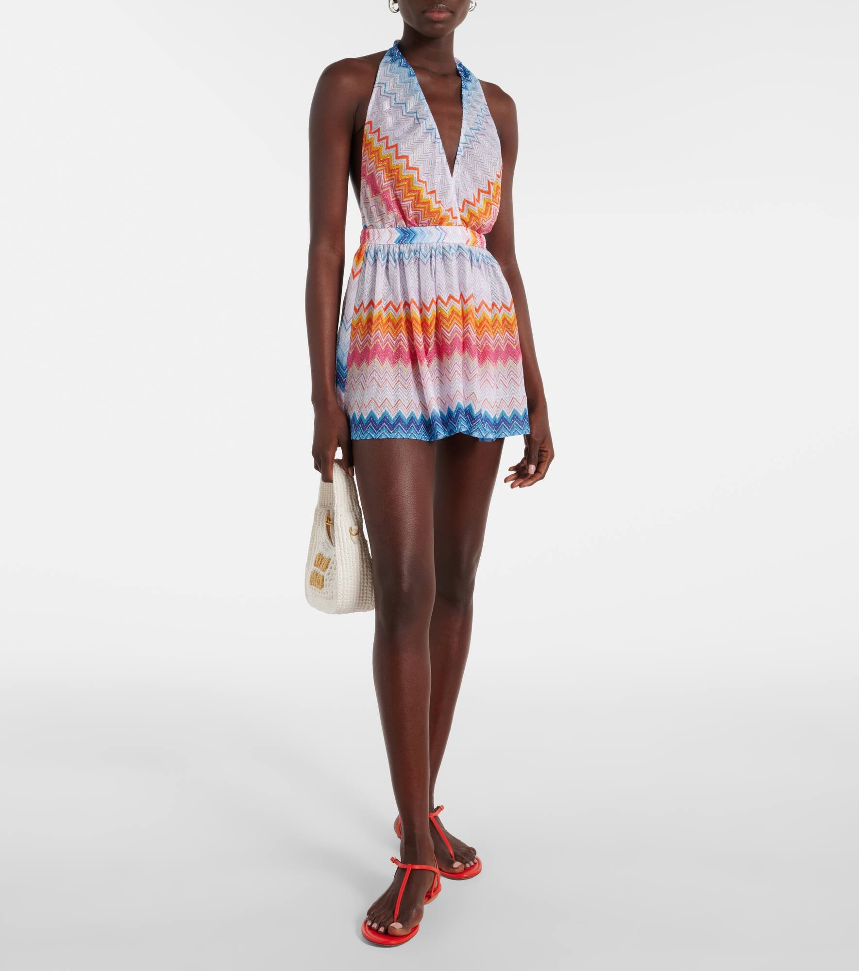 Zigzag halterneck romper - 2