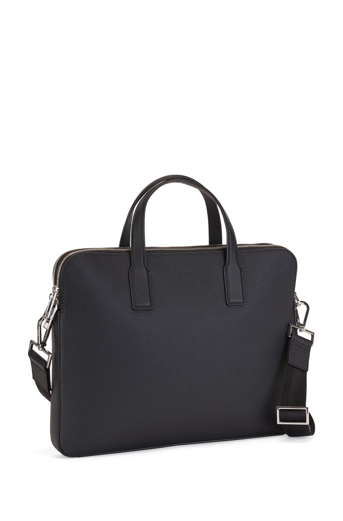 ZIPPED DOCUMENT CASE IN ITALIAN LEATHER WITH EMBOSSED LOGO - 5