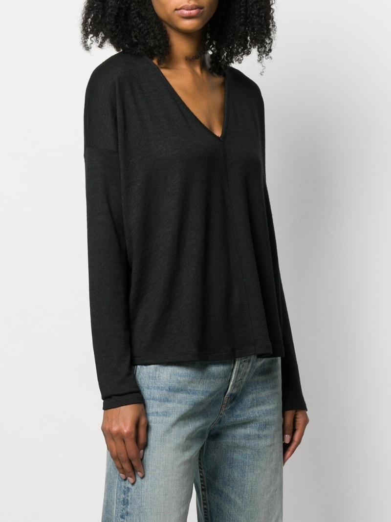 long-sleeve fitted sweater - 3